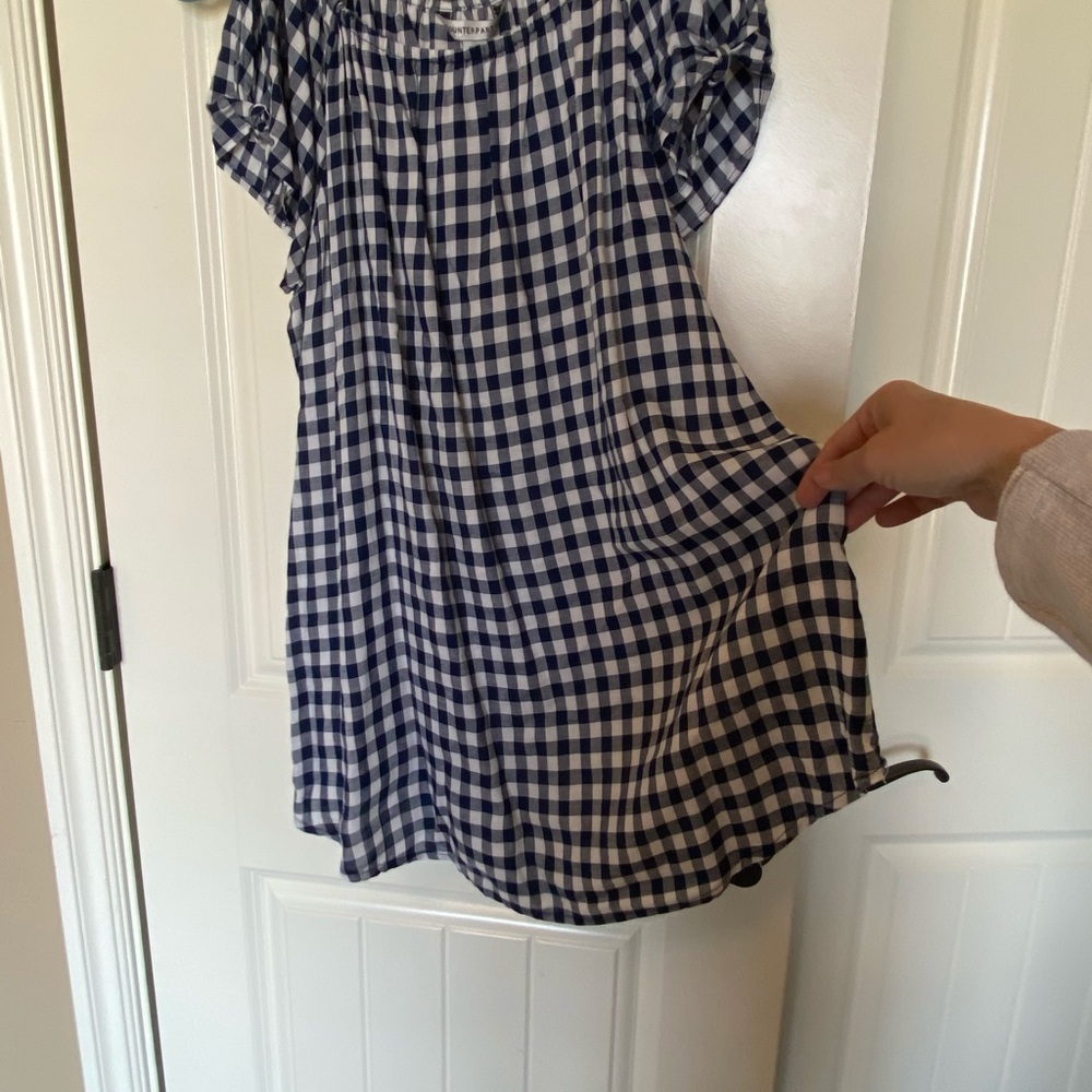 Navy Gingham Blouse - Picture 5 of 5